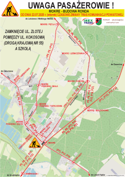 Objazd Mokre Mapka 2025